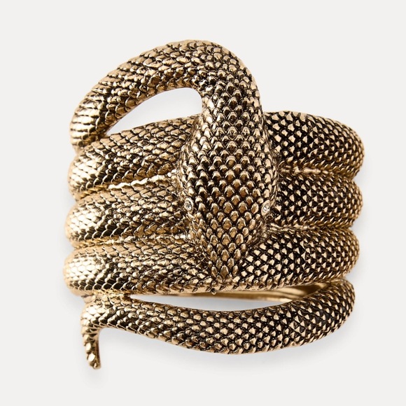 🔥🔥Zara Gold Snake Wrap Bracelet - Picture 1 of 5